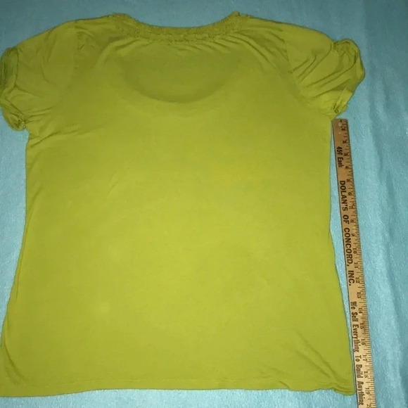 𝅺OLD NAVY top short sleeve scoop neck ruffle detail size XL - Picture 4 of 5